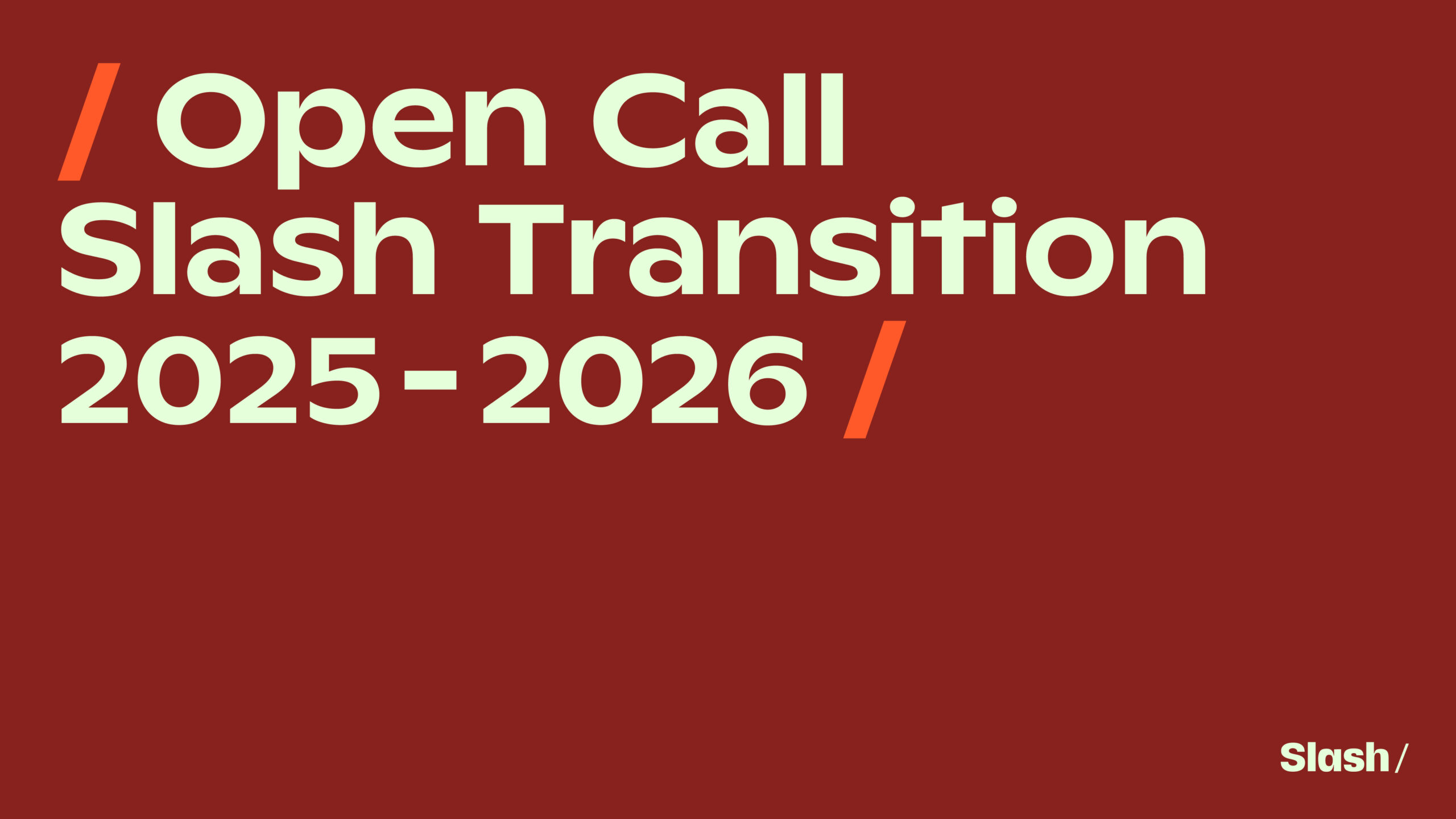 Open Call for artists